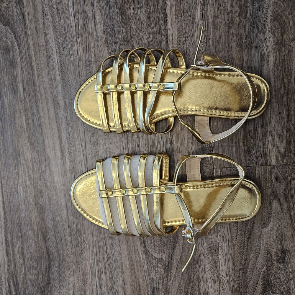 Shein Gold Strappy Sandals